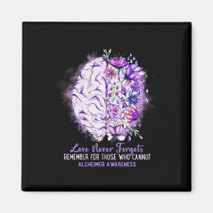 Love Never Forgets Heimerheimer's Awareness Brain Magnet