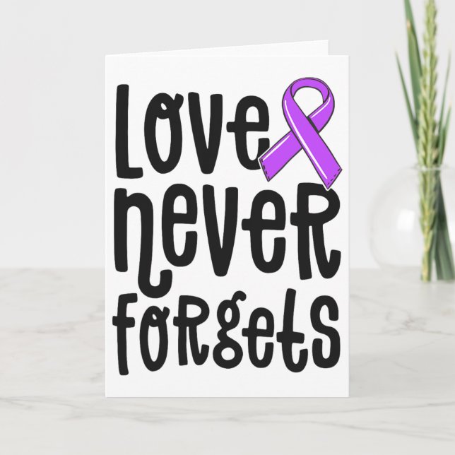 Love Never Forgets Memories Problem Heimerheimer S Card (Front)