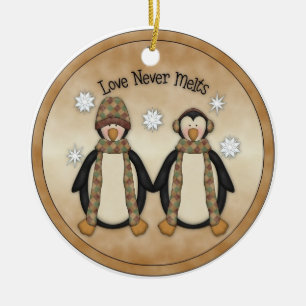 Love Never Melts Ceramic Ornament