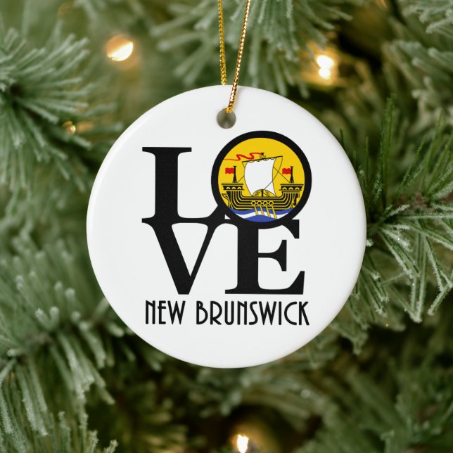 LOVE New Brunswick Ceramic Ornament (Tree)