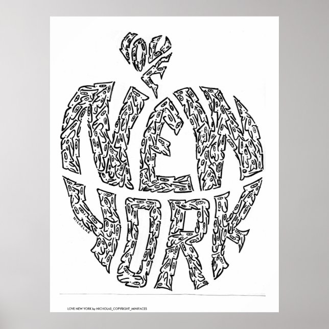 LOVE NEW YORK by NICHOLAS_COPYRIGHT_MIN... Poster (Front)