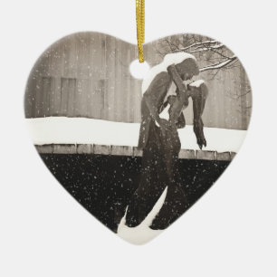 Love - New York Winter Ceramic Tree Decoration
