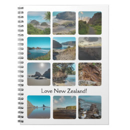 Love New Zealand Photo Gallery Collage Notebook