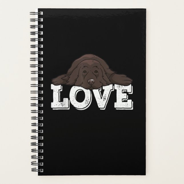 Love Newfie Dog Sleeping | Home Decor Planner (Front)