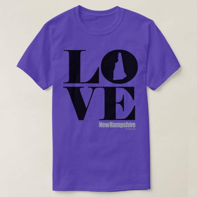 Love NH black square T-Shirt (Design Front)
