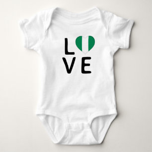Love - Nigeria Flag Baby Bodysuit