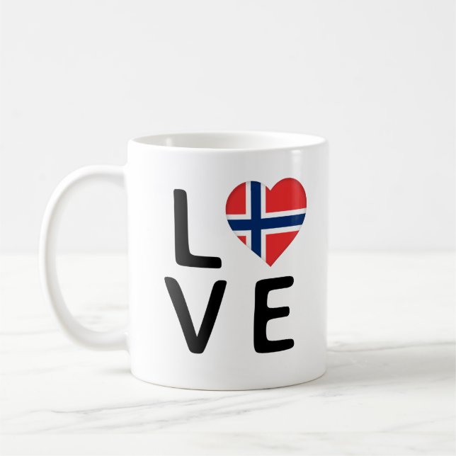 Love - Norway Flag Coffee Mug (Left)