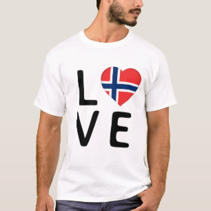 Love - Norway Flag T-Shirt