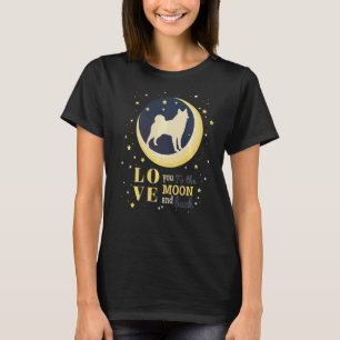Love Norwegian Elkhound Dog To The Moon T-Shirt