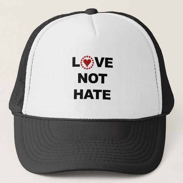 LOVE NOT HATE TRUCKER HAT (Front)