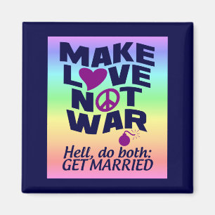 Love Not War magnet