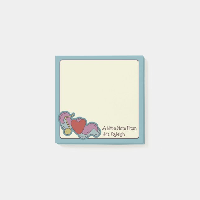 Love Note: Doodles for Music Lovers Teal Post-it Notes (Front)
