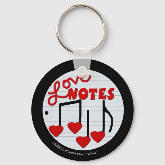 Love Note musical Key Ring (Front)
