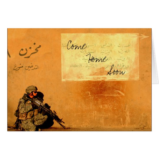 Love Note on the Wall Military Soldier Card