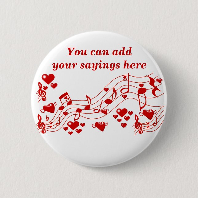 Love Notes_ 6 Cm Round Badge (Front)