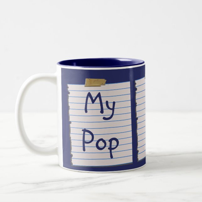 Love Notes For Pop Two-Tone Coffee Mug (Left)