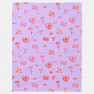 Love Notes & Sweet Treats Valentine's Fleece Blanket