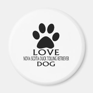 LOVE NOVA SCOTIA DUCK TOLLING RETRIEVER DOG DESIGN MAGNET