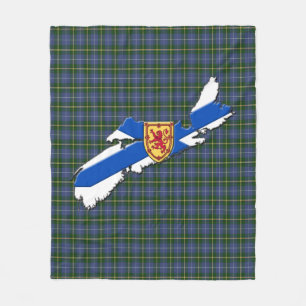 Love Nova Scotia tartan fleece Blanket