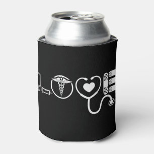 Love Nurse Cute Nurse ER Nurse RN Nurse CNA Nurse  Can Cooler