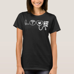 Love Nurse Cute Nurse ER Nurse RN Nurse CNA Nurse  T-Shirt