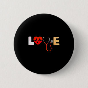 Love Nurse Funny Cute Novelty Graphic Idea Gift Va 6 Cm Round Badge