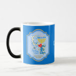 Love Nurse Jewish Life Happy Hanukkah  Magic Mug<br><div class="desc">Select this magic cup and the beautiful print will appear when your drink is poured in. Personalise this cup with the name of the recipient what a great gift. The design highlights themes of love and light while celebrating Hanukkah and honouring Jewish nurses. It features a menorah as the letter...</div>