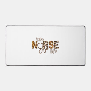 Love Nurse Life Cheetah   3 Desk Mat