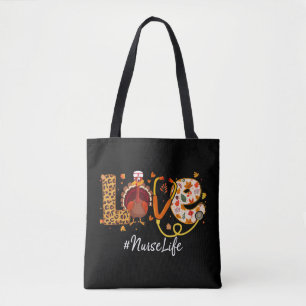 Love Nurse Nurse Life Christmas Flannel Love Nurs Tote Bag