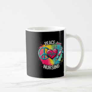 Love Nurse Valentines Day Peace Love Nursing Women Coffee Mug