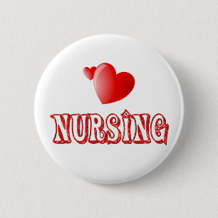 Love Nursing 6 Cm Round Badge
