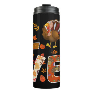 LOVE Nursing Nurse Gifts Turkey Autumn Fall Thanks Thermal Tumbler