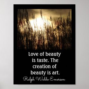 Love Of Beauty - Emerson Quote -- Art Print