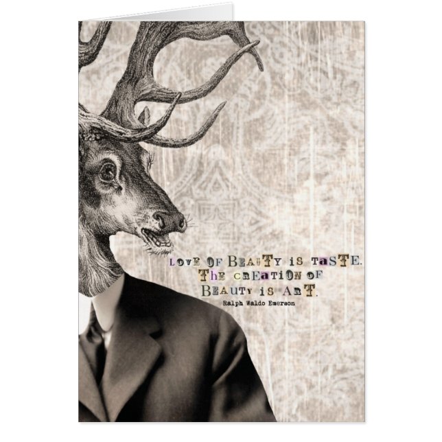 Love of Beauty Vintage Deer Digital Art (Front)