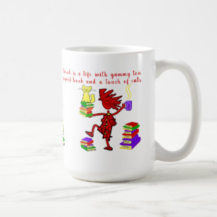 Love of Books Tea Cats Coffee Mug