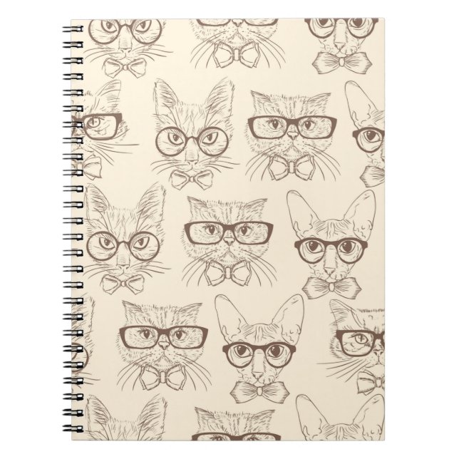 Love of Cats, eyes, glasses & ophthalmic science Notebook (Front)