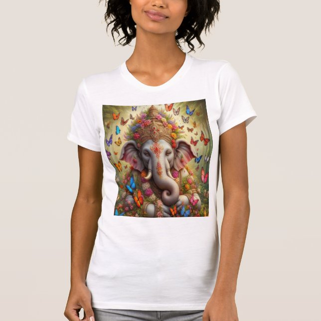 Love of elephants and butterflies T-Shirt (Front)