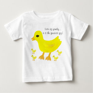 Love of Family Yellow Ducks Baby Rompers Baby T-Shirt