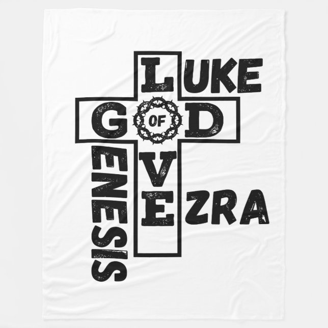 Love Of God Biblical Crossword Fleece Blanket (Front)