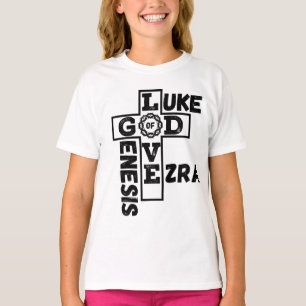 Love Of God Biblical Crossword Girl's T-Shirt