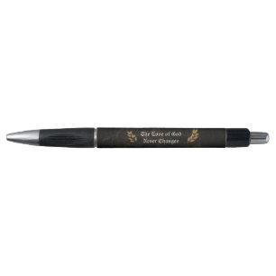 Love of God Never Changes Leather Gold Leaf Pen