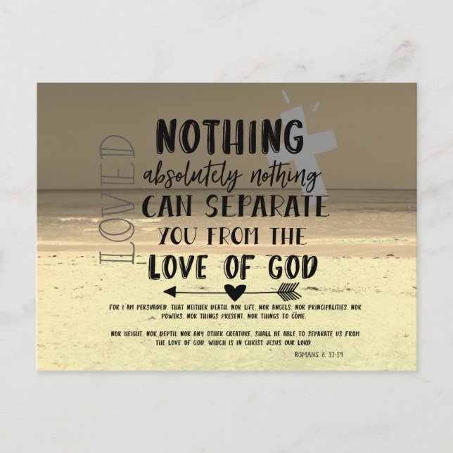 Love of God Quote and Scripture Postcard (Front)