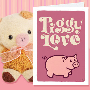 Love of Pigs Blank Card