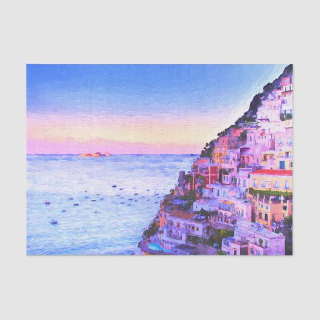 Love Of Positano Italy Sunset Tissue Paper (Front)