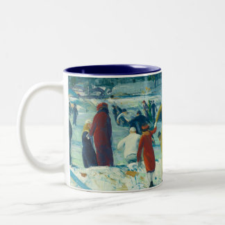 Love of Winter – by George Bellows Two-Tone Coffee Mug