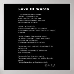 Love Of Words writer poem poetry wall art poster