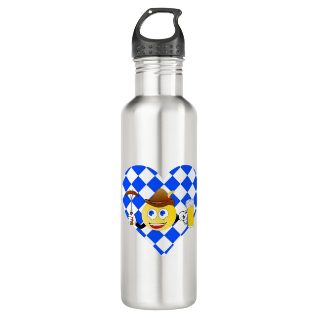 love oktoberfest emoji 710 ml water bottle (Front)