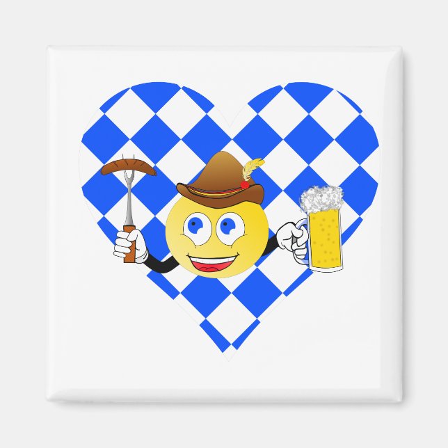 love Oktoberfest emoji Magnet (Front)