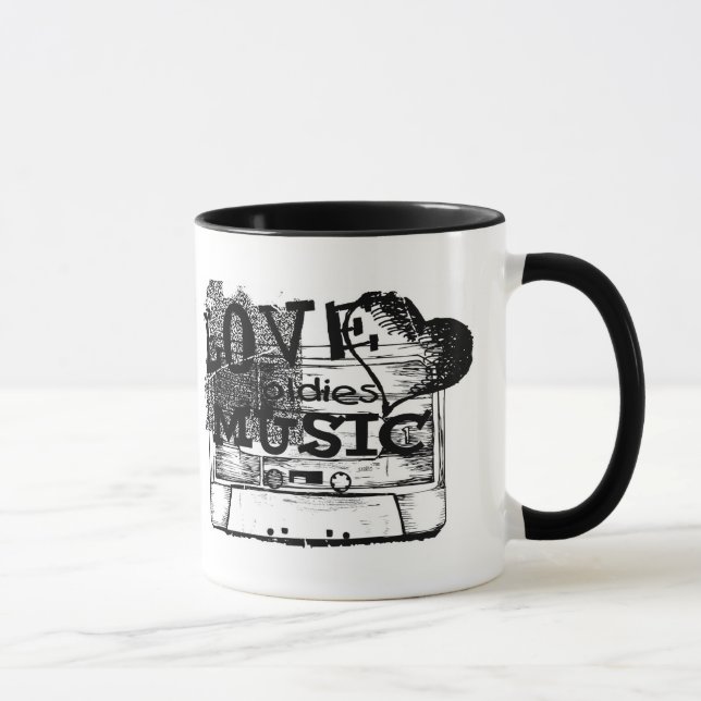 Love oldies music 4 Vintage Mug (Right)