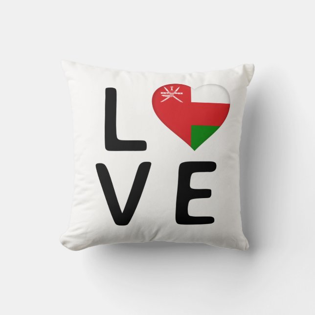 Love - Oman Flag Cushion (Front)